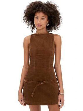 Zara Belted Corduroy Dress